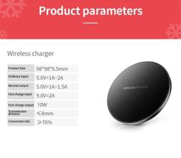 Chargeur sans fil rapide Qi 9eight5 (10W) reconditionné - Reebelo France