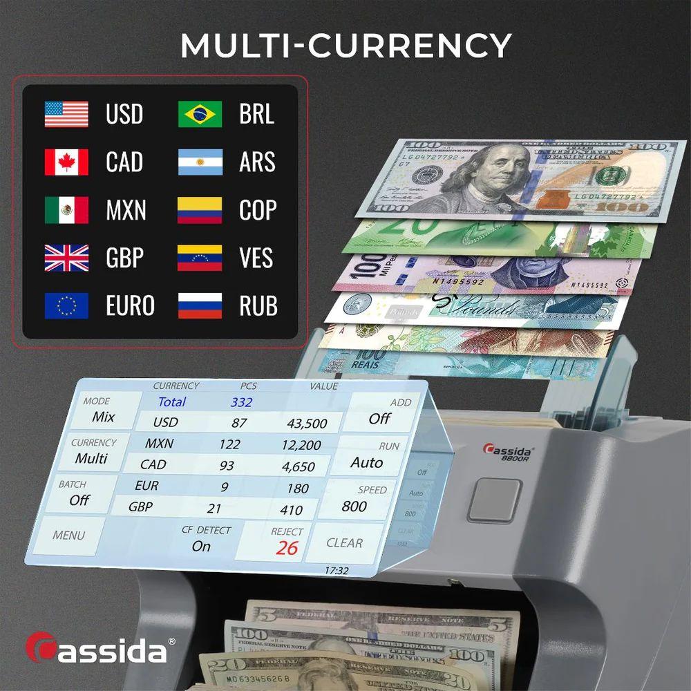 Cassida 8800R V2 Mixed Bill Counter reconditionné - Reebelo France