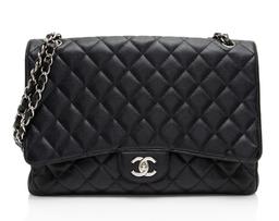 Chanel Caviar Leather Classic Maxi Single Flap Bag reconditionné - Reebelo France