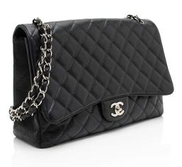 Chanel Caviar Leather Classic Maxi Single Flap Bag reconditionné - Reebelo France