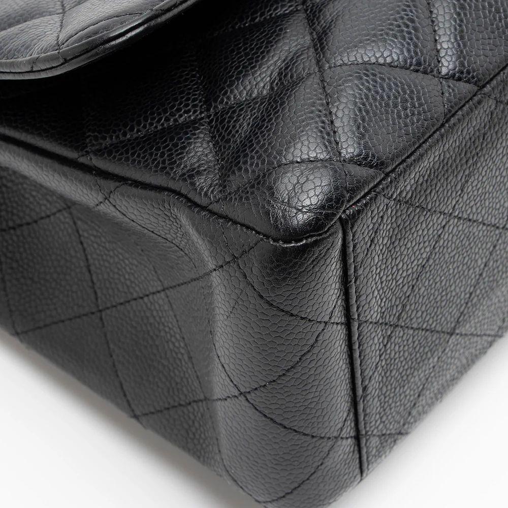 Chanel Caviar Leather Classic Maxi Single Flap Bag reconditionné - Reebelo France