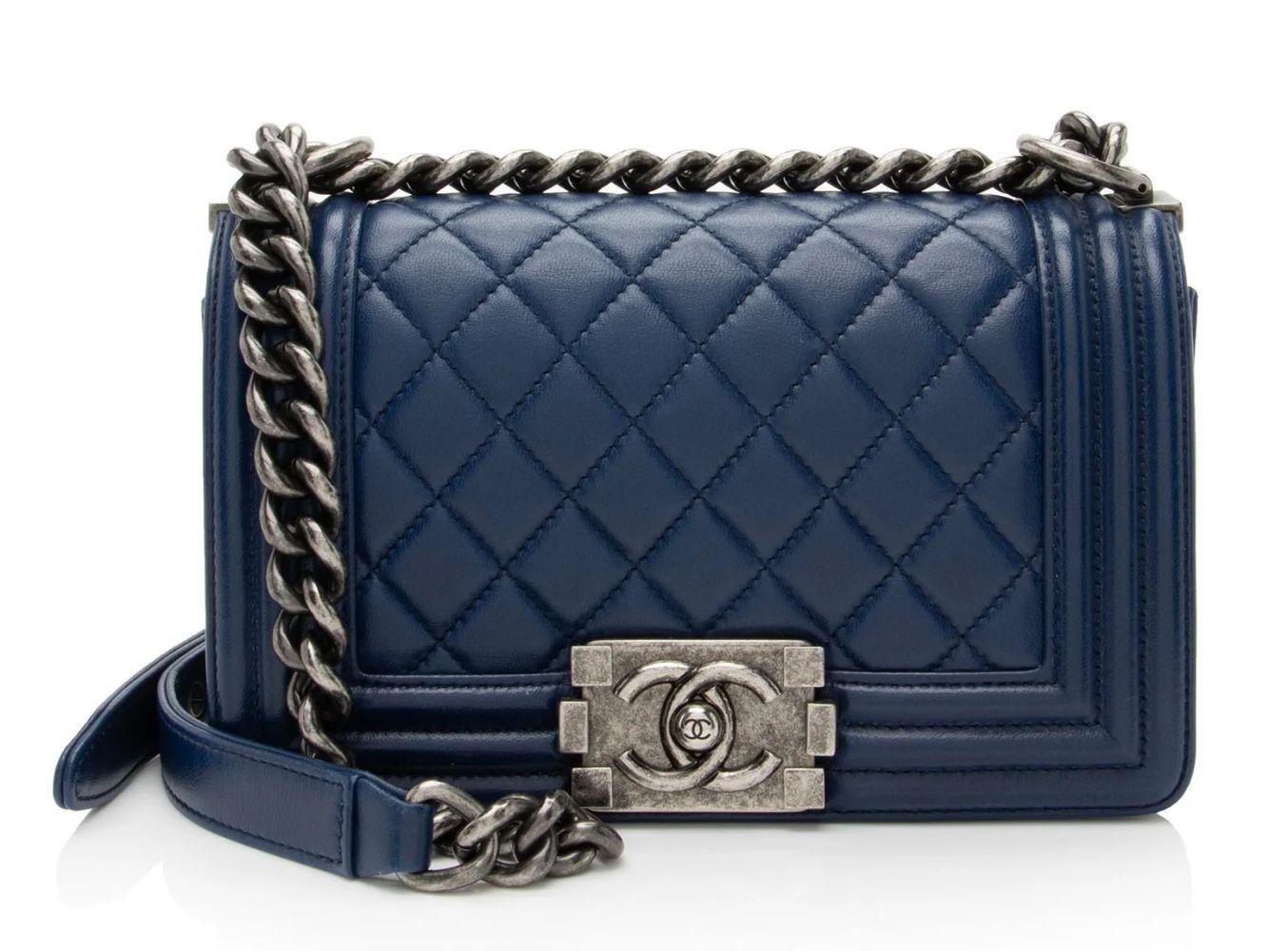 Chanel Lambskin Small Boy Bag reconditionné - Reebelo France