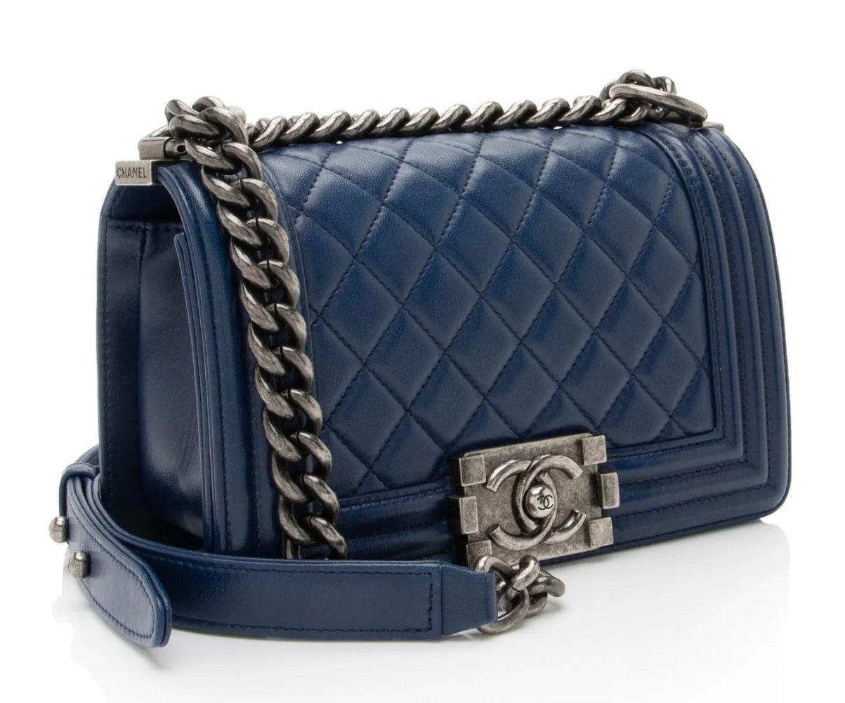 Chanel Lambskin Small Boy Bag reconditionné - Reebelo France