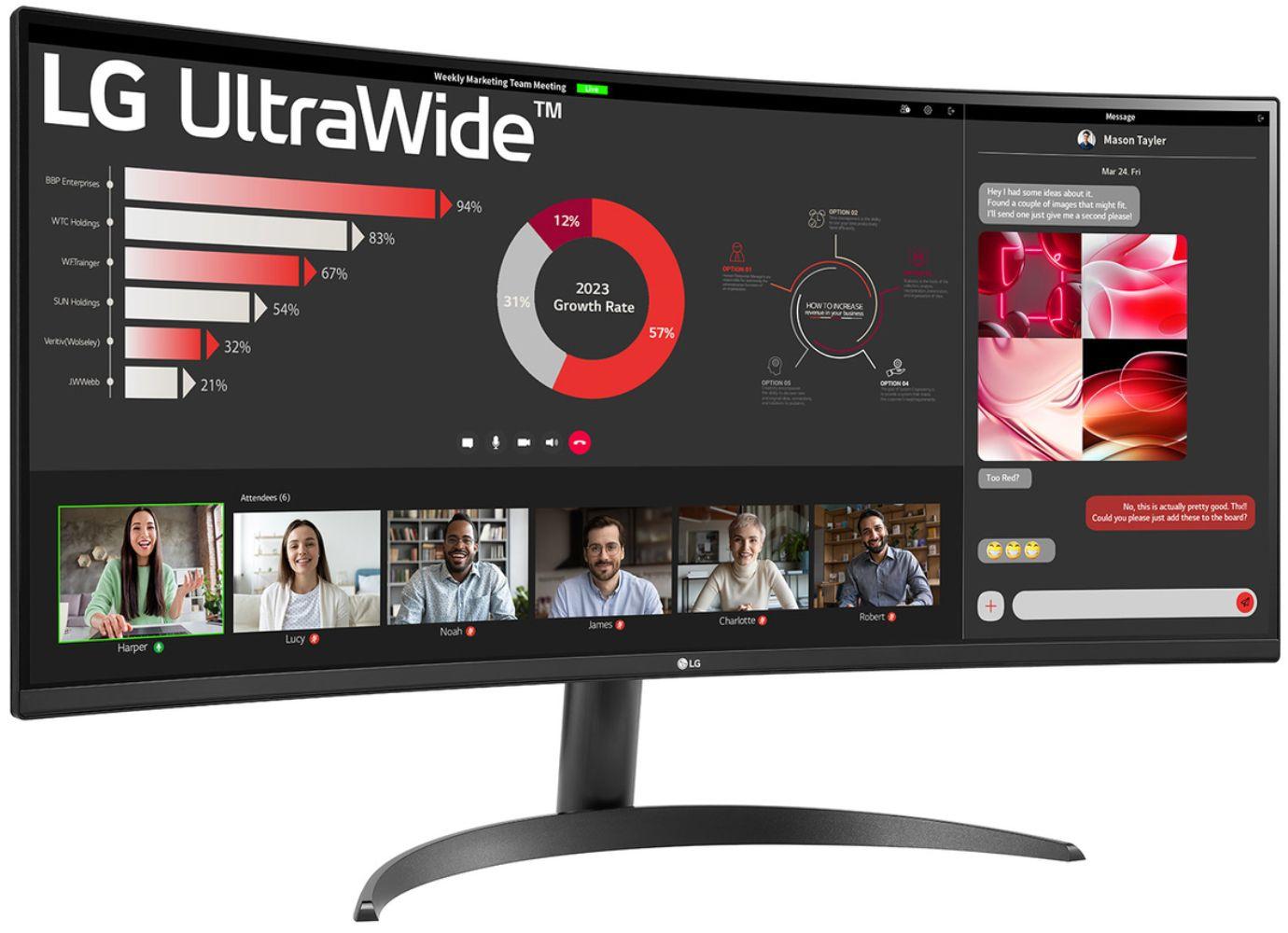 Moniteur incurvé LG 34WR50QK-B UltraWide QHD 34" reconditionné - Reebelo France