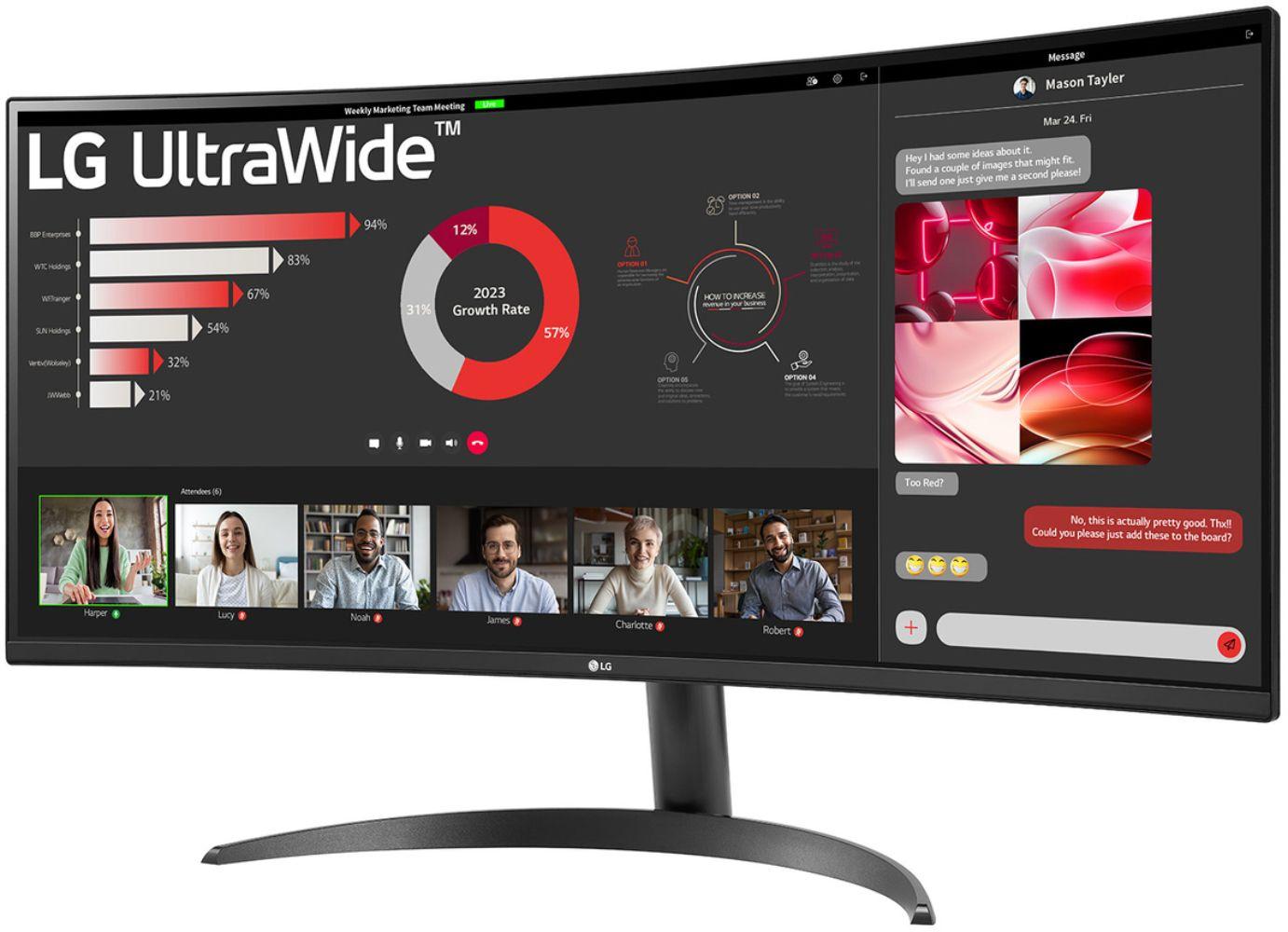 Moniteur incurvé LG 34WR50QK-B UltraWide QHD 34" reconditionné - Reebelo France