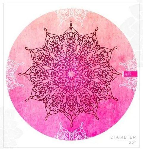 AURA ROUND BEACH TOWEL unisex Eco-friendly round towel sand free meditation inspired made from recycled plastic bottles reconditionné - Reebelo France