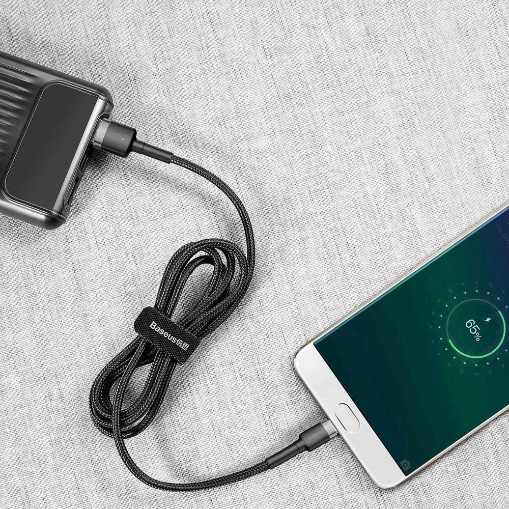 Câble pour téléphone Baseus Cafule Charge Rapide USB vers Micro USB 2A (3M) reconditionné - Reebelo France