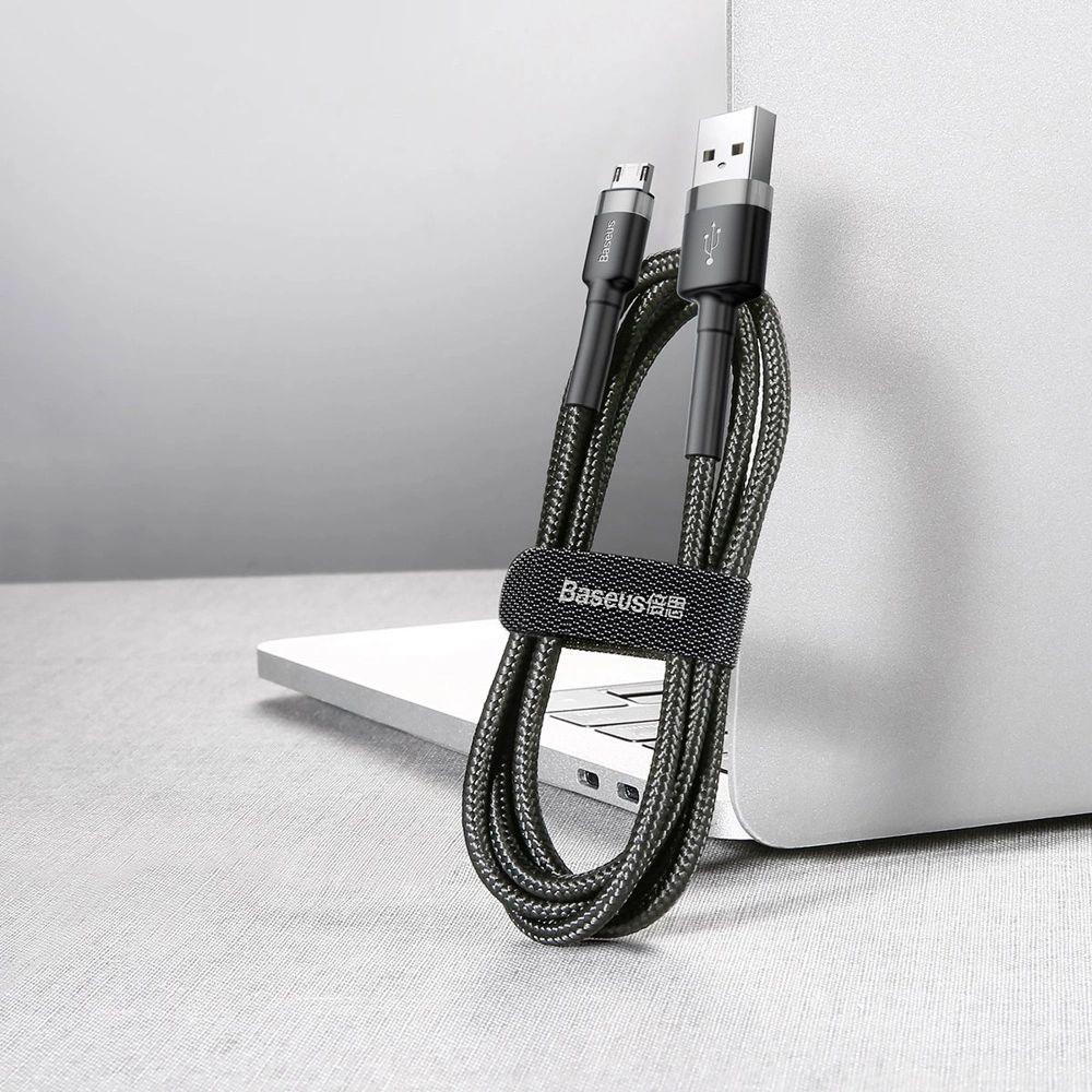 Câble pour téléphone Baseus Cafule Charge Rapide USB vers Micro USB 2A (3M) reconditionné - Reebelo France