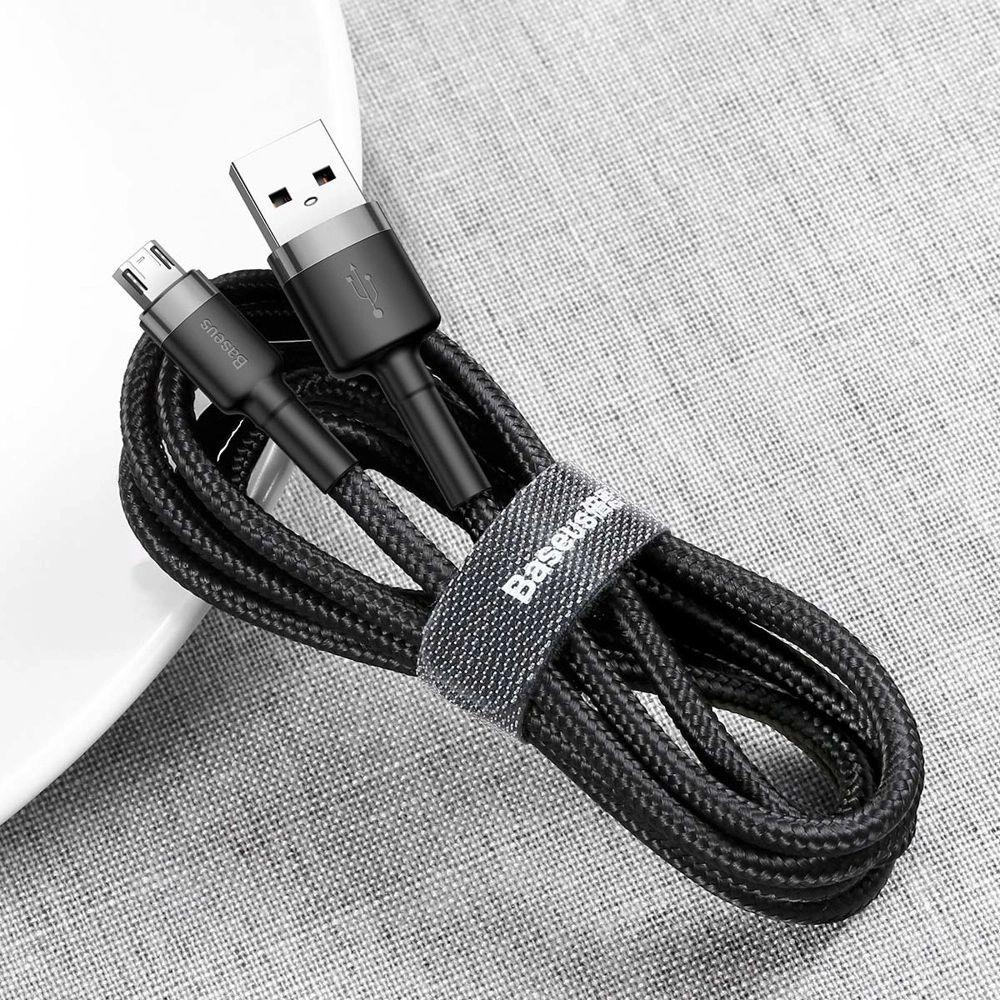 Câble pour téléphone Baseus Cafule Charge Rapide USB vers Micro USB 2A (3M) reconditionné - Reebelo France