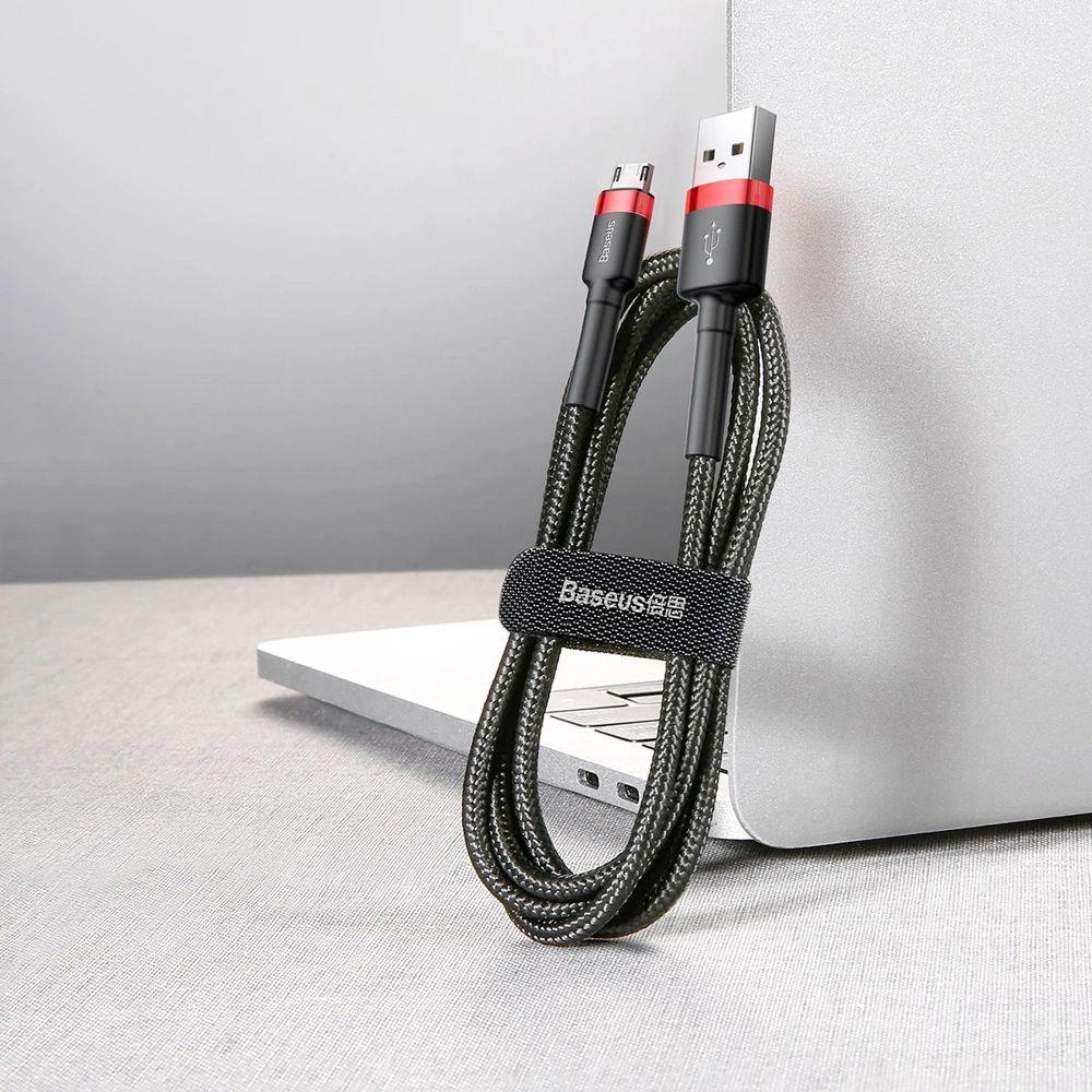 Câble pour téléphone Baseus Cafule Charge Rapide USB vers Micro USB 2A (3M) reconditionné - Reebelo France