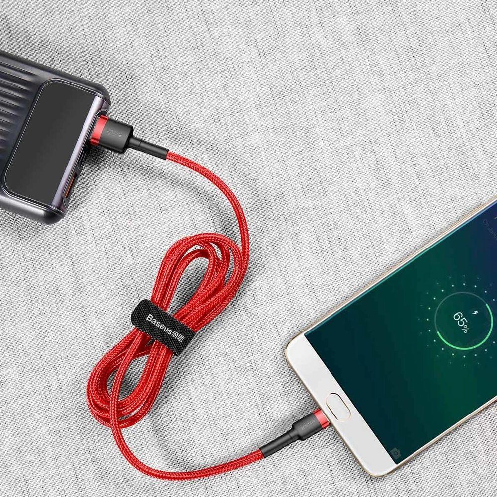 Câble pour téléphone Baseus Cafule Charge Rapide USB vers Micro USB 2A (3M) reconditionné - Reebelo France