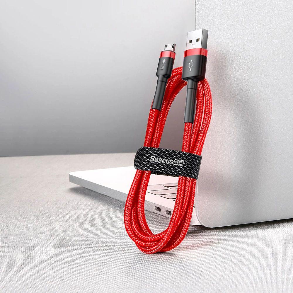 Câble pour téléphone Baseus Cafule Charge Rapide USB vers Micro USB 2A (3M) reconditionné - Reebelo France