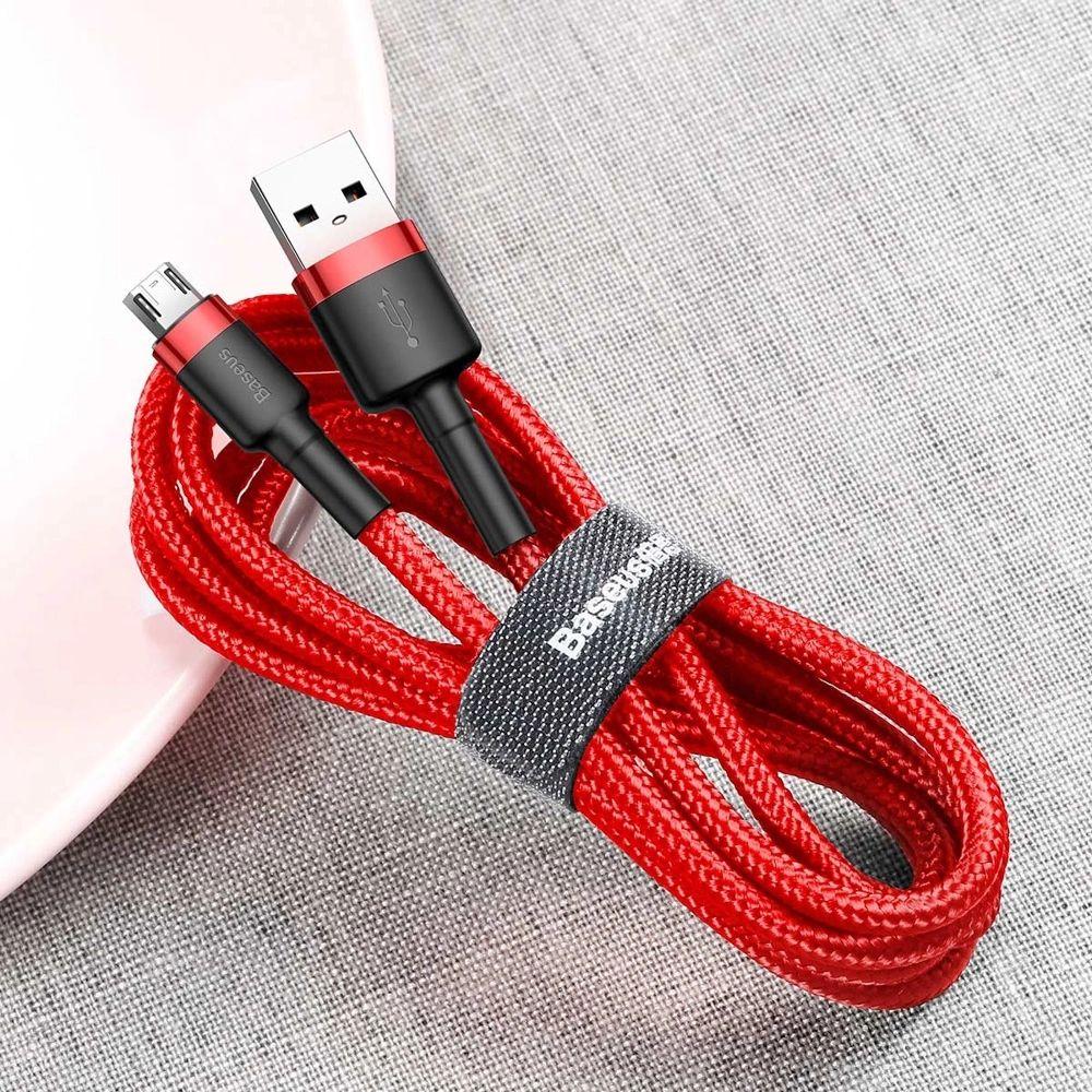 Câble pour téléphone Baseus Cafule Charge Rapide USB vers Micro USB 2A (3M) reconditionné - Reebelo France