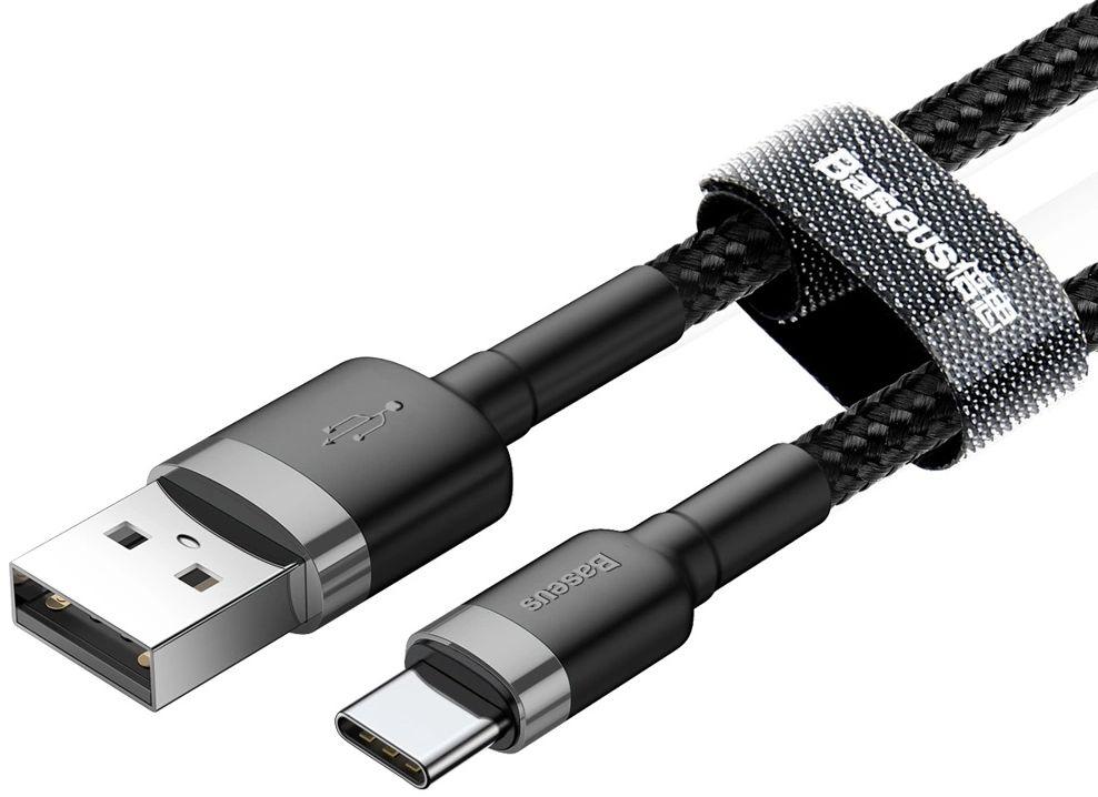 Câble pour téléphone Baseus Cafule Charge Rapide USB vers Type-C USB 2A (2M) reconditionné - Reebelo France