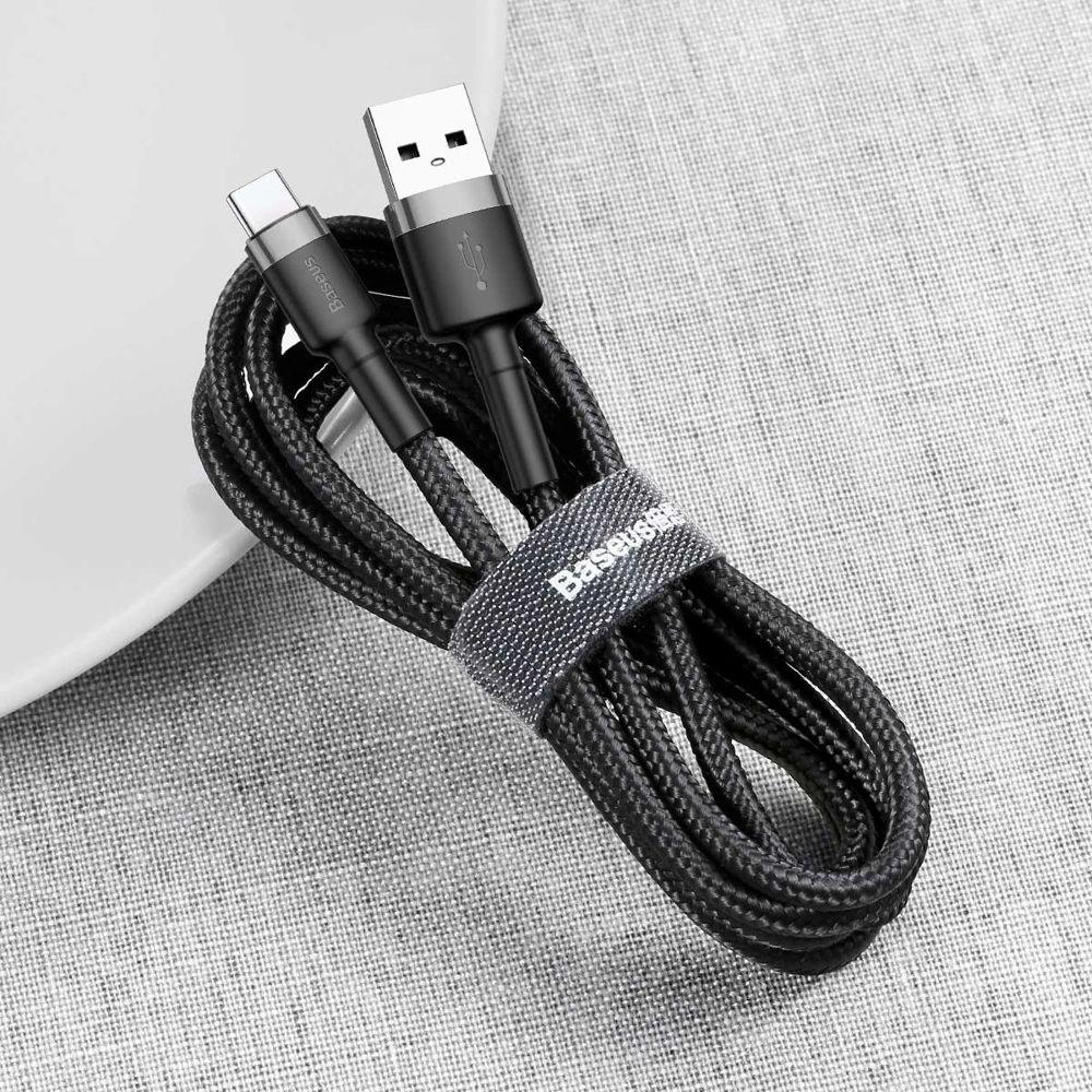 Câble pour téléphone Baseus Cafule Charge Rapide USB vers Type-C USB 2A (2M) reconditionné - Reebelo France