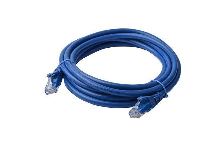Câble 8Ware CAT6A 3m - Couleur bleue RJ45 Ethernet Réseau LAN UTP Cordon de raccordement sans accroc reconditionné - Reebelo France