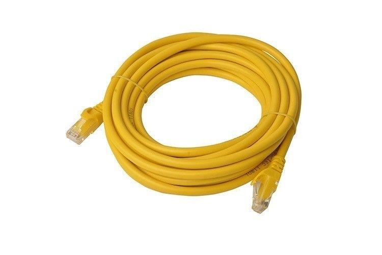 Câble 8Ware CAT6A 5m - Couleur Jaune RJ45 Cordon de Brassage Réseau Ethernet LAN UTP Sans Accroc reconditionné - Reebelo France