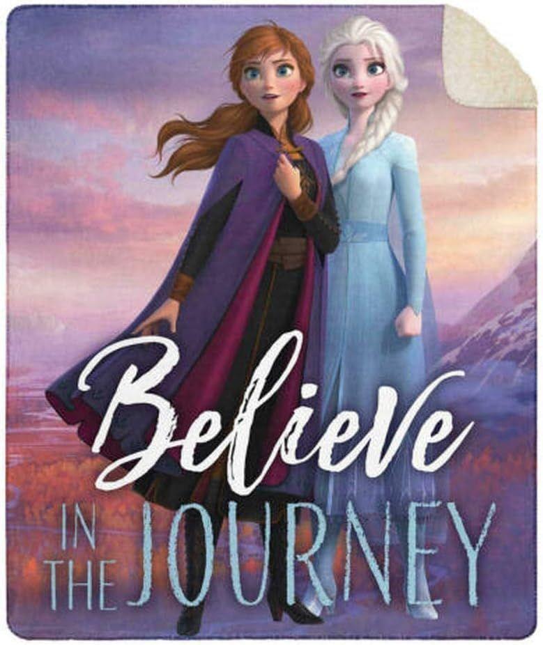Disney Frozen II Cloud Touch Sherpa Throw Ana and Elsa Believe in the Journey (50in x 60 in) reconditionné - Reebelo France