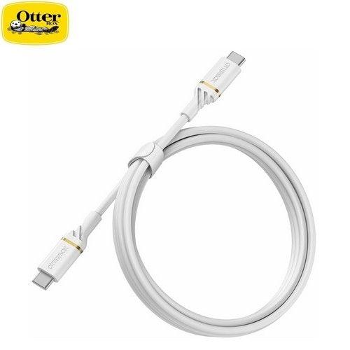 Câble de Charge Rapide et Transfert de Données OtterBox USB-C vers USB-C 2M Shimmer 78-52673 Blanc reconditionné - Reebelo France