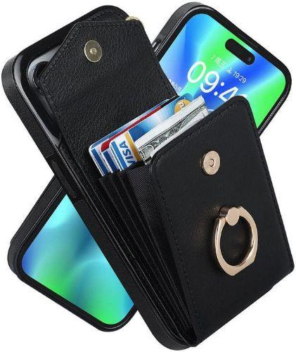 Coque de téléphone portable de luxe avec porte-cartes de crédit et support pour iPhone 12 reconditionné - Reebelo France