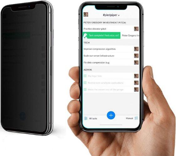 Nuglas (2 pièces) Verre trempé plat de protection d'écran avec filtre de confidentialité pour iPhone 11 Pro/ XS/ X reconditionné - Reebelo France