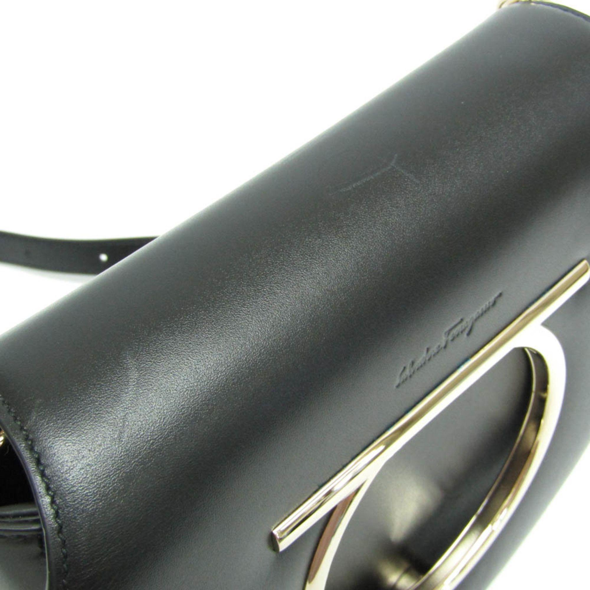 Salvatore Ferragamo Gancini Leather Handbag Shoulder Bag reconditionné - Reebelo France