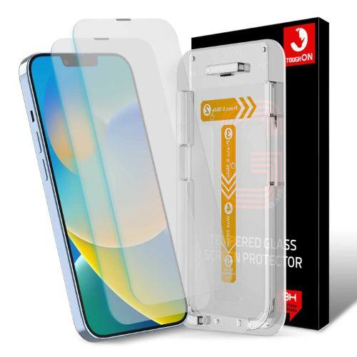 Tough On Lot de 2 Protecteurs d'Écran en Verre Trempé avec Kit d'Installation pour iPhone 14 reconditionné - Reebelo France