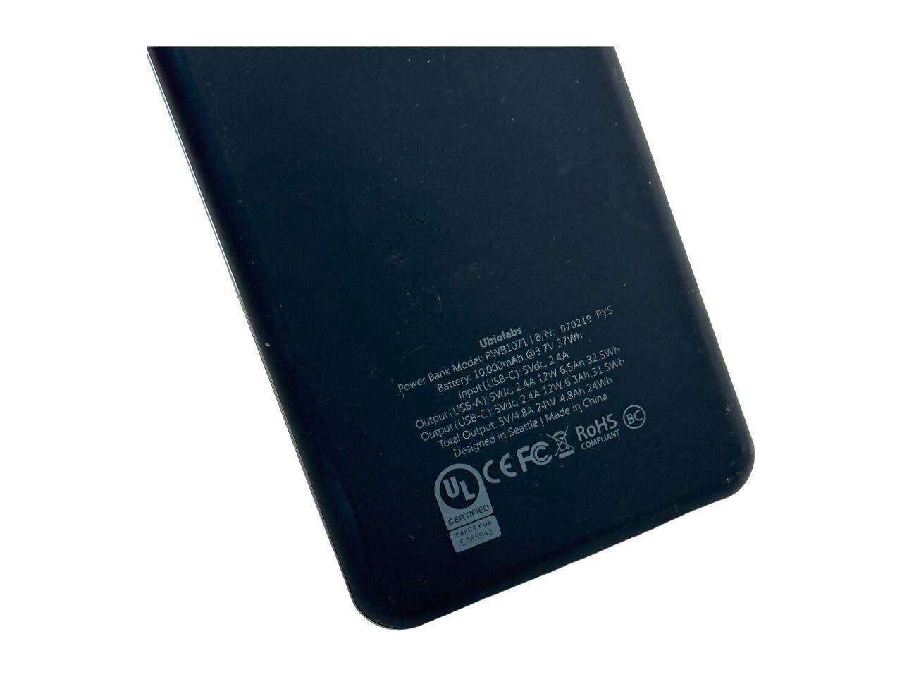 Ubio Labs PWB1071 Universal 10000 mAh Slim Power Bank reconditionné - Reebelo France