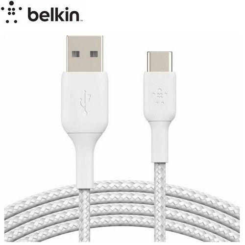 Câble USB-A vers USB-C Belkin pour Samsung Google Nintendo Switch 2M Blanc reconditionné - Reebelo France