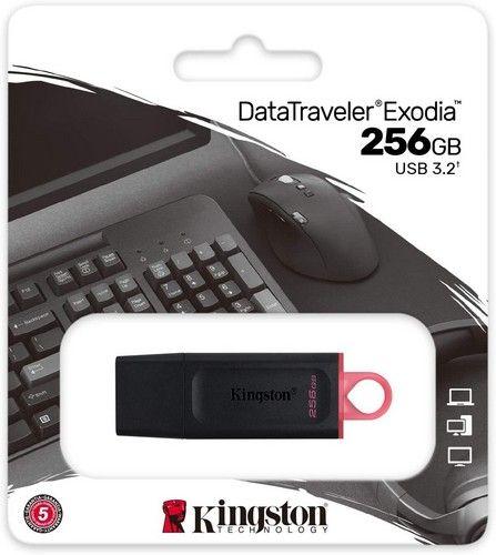 Clé USB Kingston 3.2 DataTraveler Exodia 256Go Clé Flash 3.2 DTX/256GB Rouge reconditionné - Reebelo France