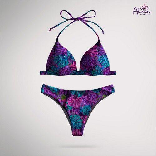 Women bikini Two Piece Swimsuit ocean love REVERSIBLE bottom CORAL LOVE Swimwear made from recycled plastic bottles Variant Size Value L reconditionné - Reebelo France