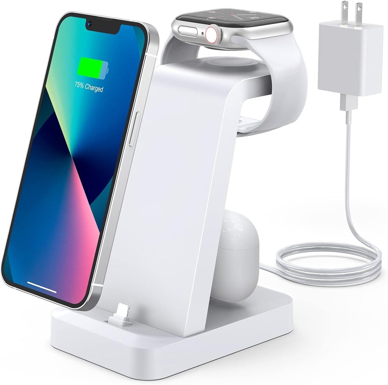 Station de Charge Woruda 3-en-1 Support de Charge Sans Fil Rapide pour iPhone et Appareils Multiples reconditionné - Reebelo France